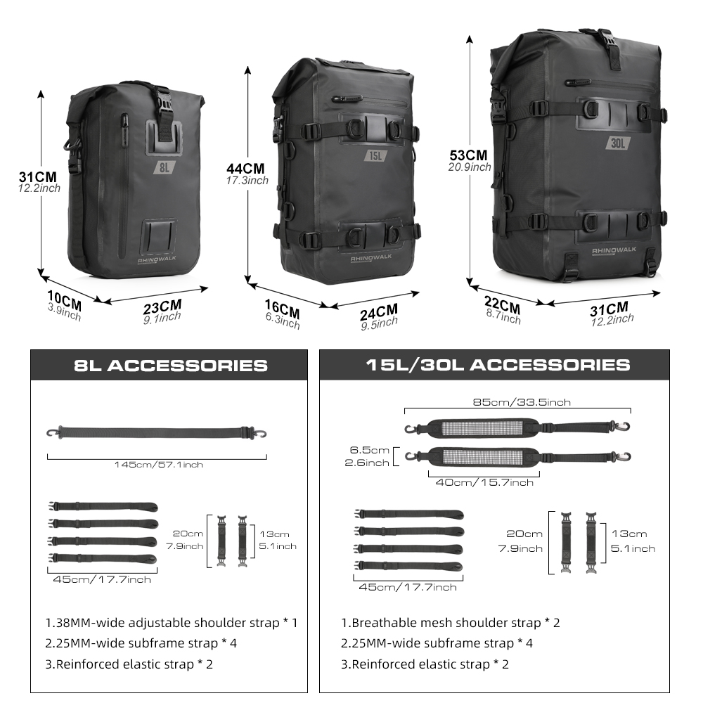 Rhinowalk Moto Box Top Borsa l - Panniers Waterproof Rear recensione e prezzo